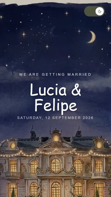 Day & Night digital invitation template preview