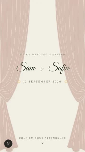 The Theater digital invitation template preview